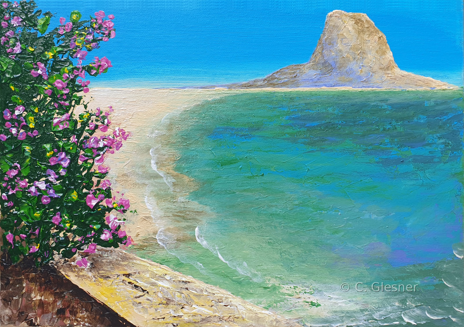 Calpe, Peñón de Ifach, Acryl auf Leinwand