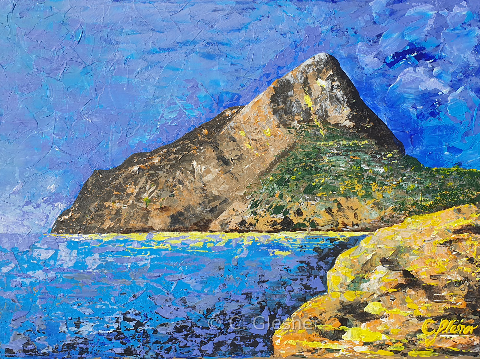 Calpe, Peñón de Ifach, Acryl auf Malplatte